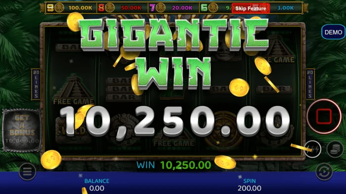Mayan Madness - kemenangan besar dalam mode bonus