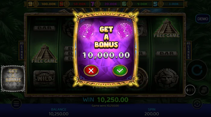Mayan Madness - layar pembelian Bonus Buy